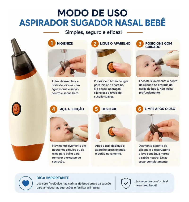 Aspirador nasal eléctrico para bebés