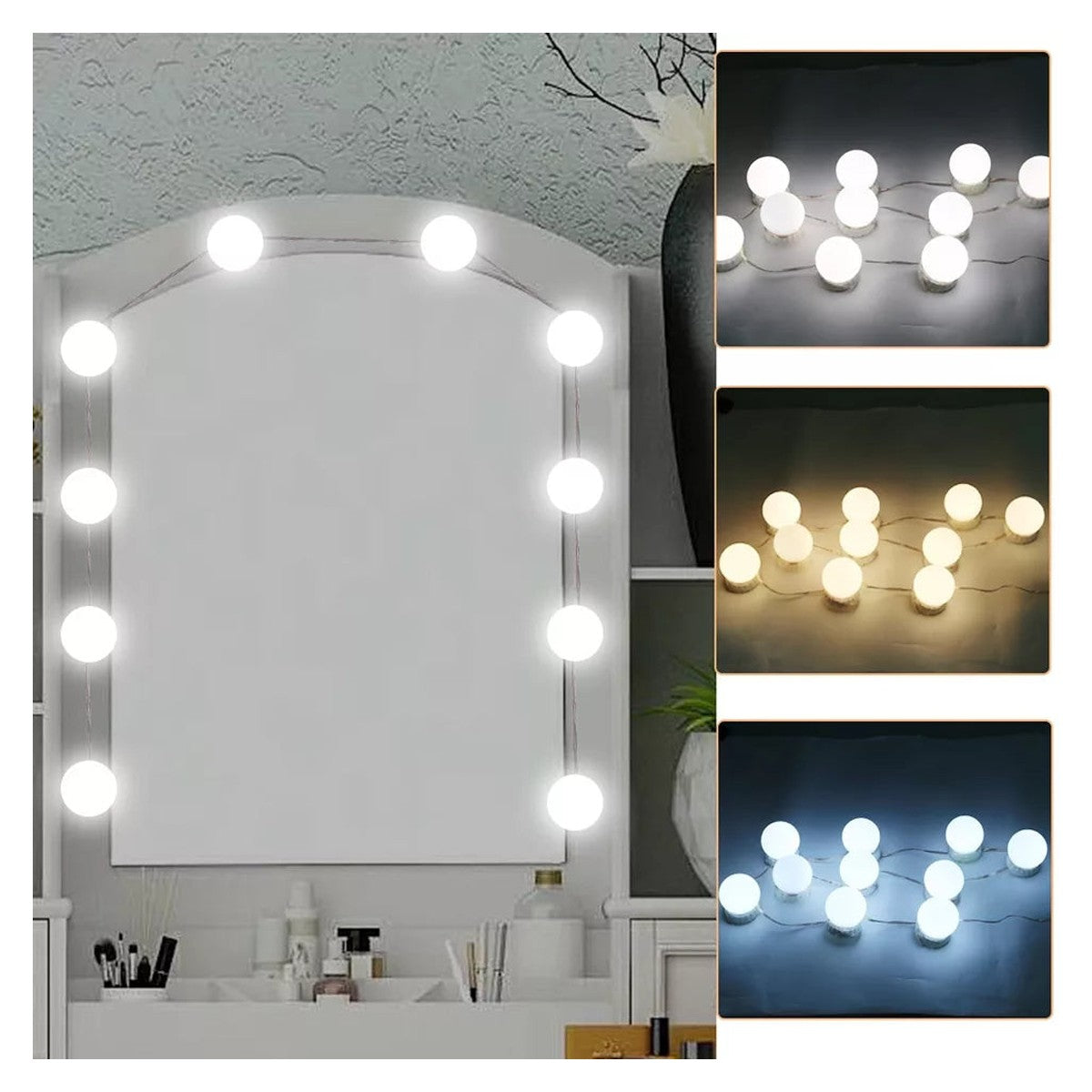 Kit de 10 bombillos LED para espejo