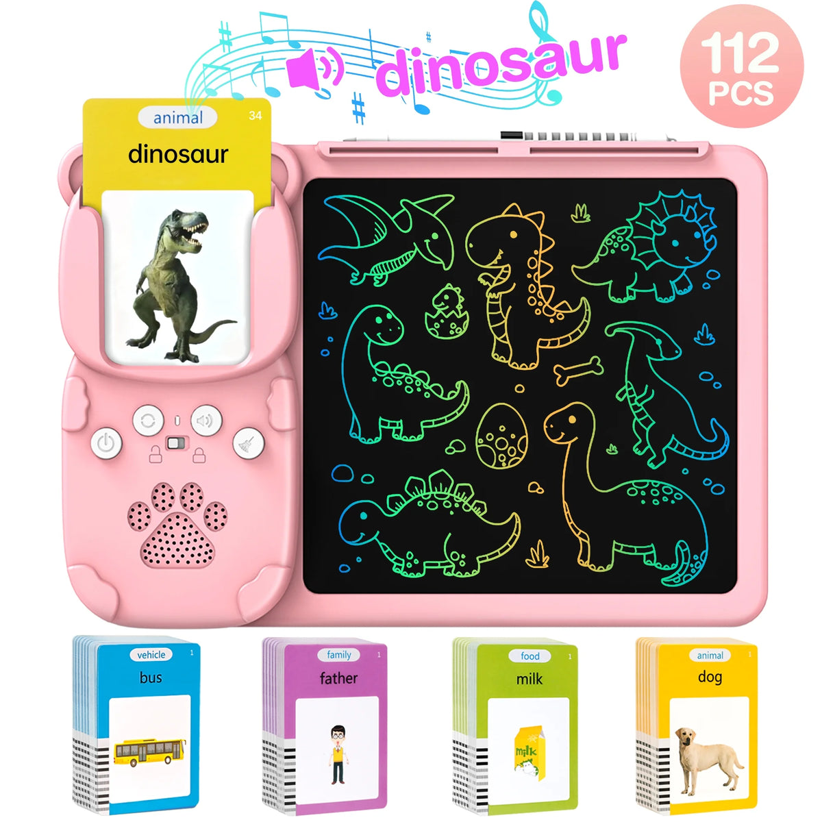 Tablero LCD con lector de tarjetas bilingüe