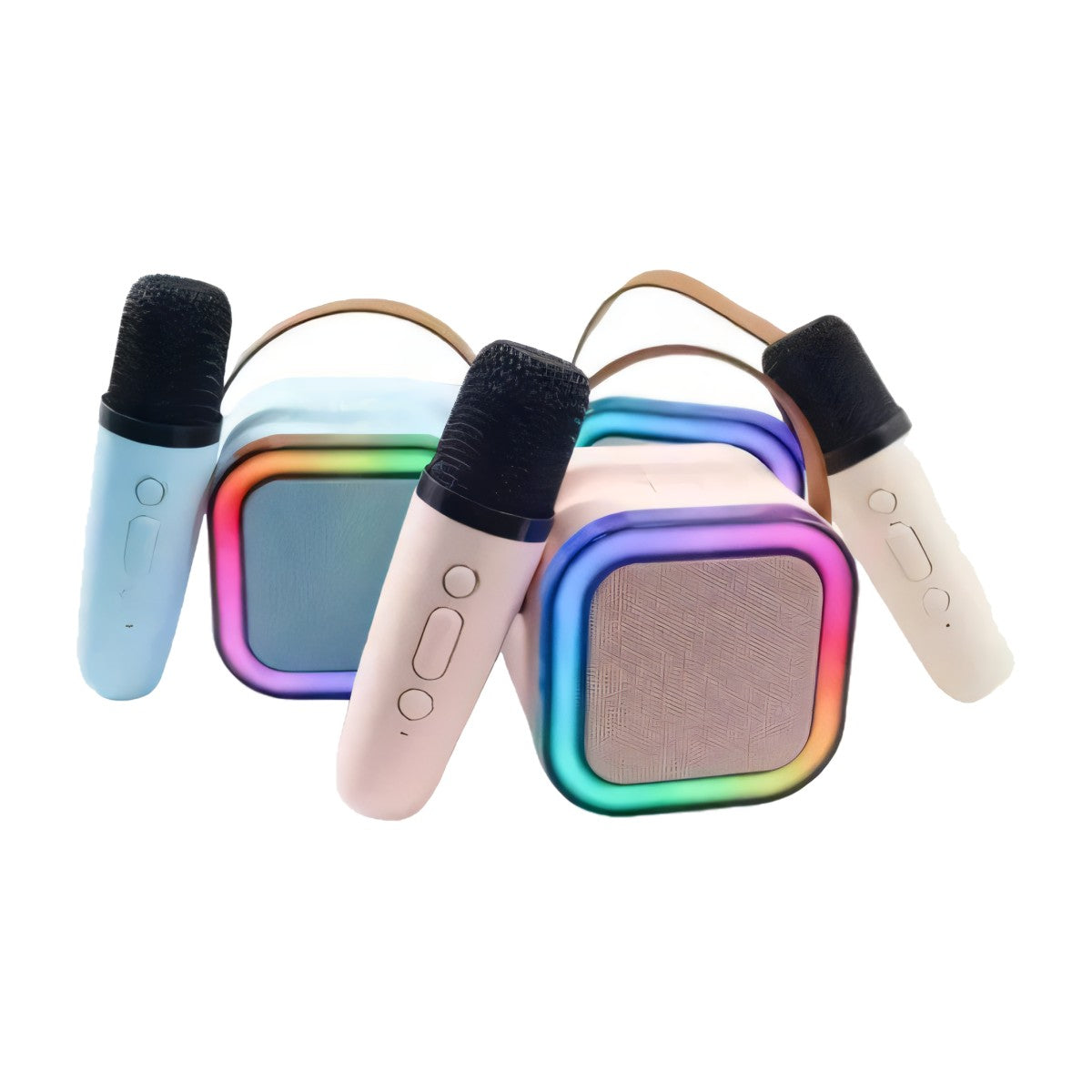 Mini parlante Bluetooth con luz LED y karaoke