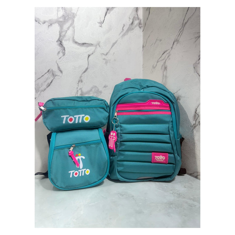 Combo escolar 3 en 1: bolso, lonchera y cartuchera
