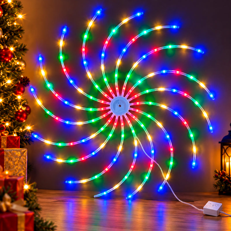 Estrella espiral navideña LED 3D