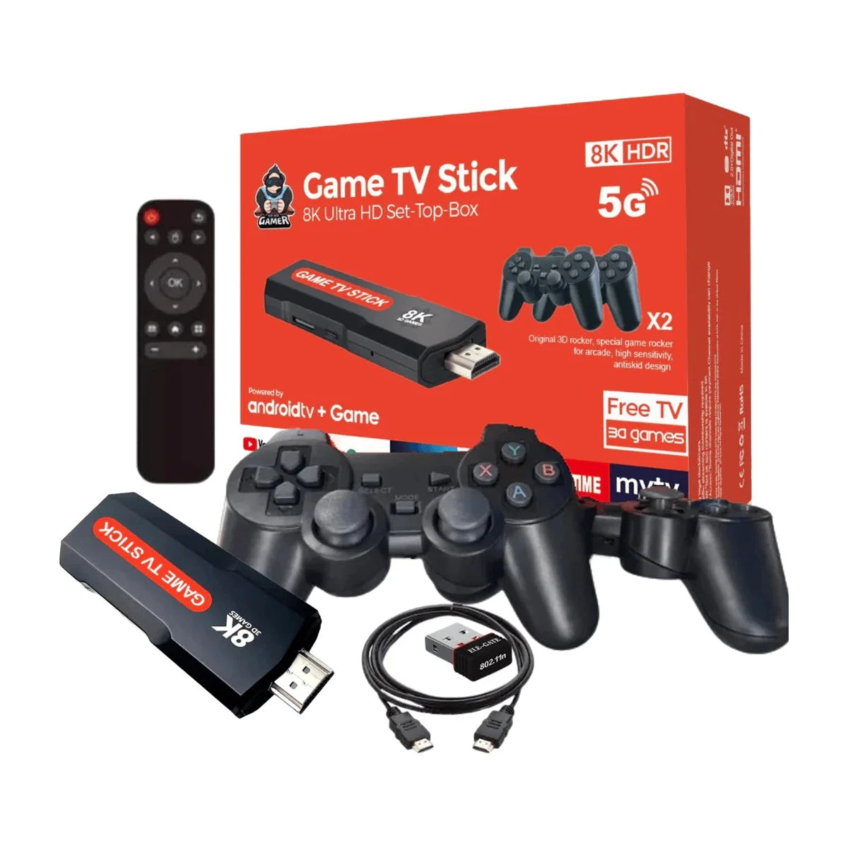 Game Stick TV 8K con más de 10.000 juegos