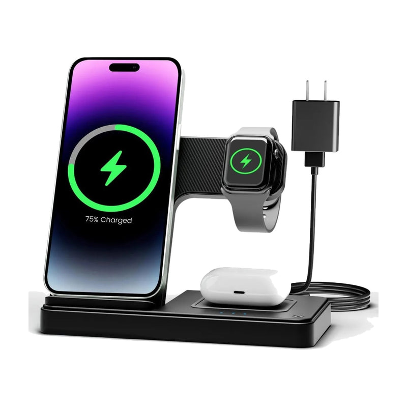 Cargador inalámbrico 3 en 1 para iPhone, Apple Watch y AirPods