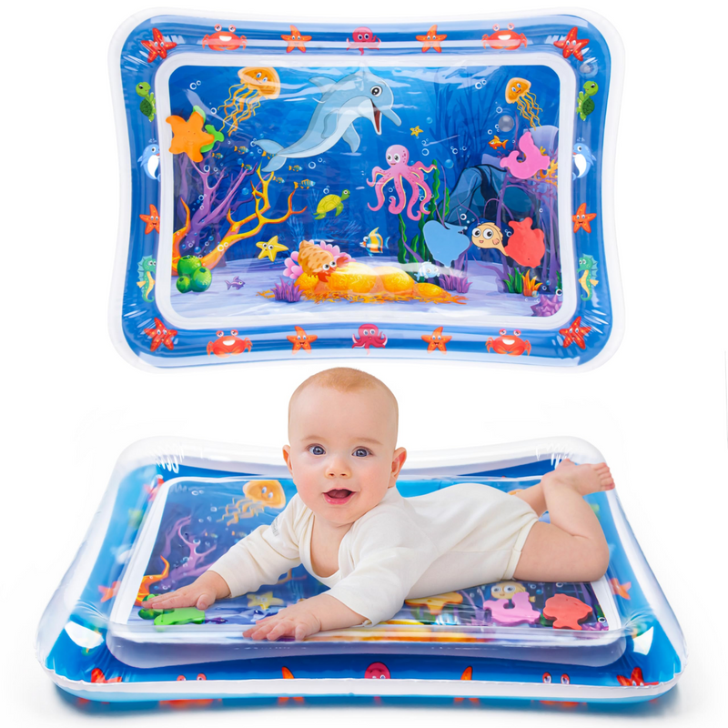 Tapete sensorial de agua para bebés
