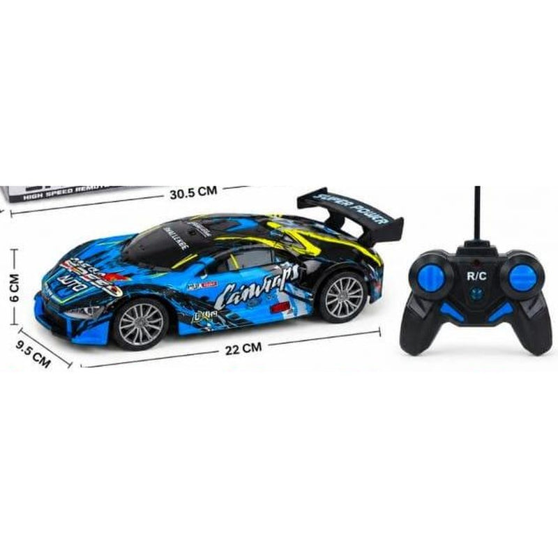 Carro de carreras a control remoto escala 1:16