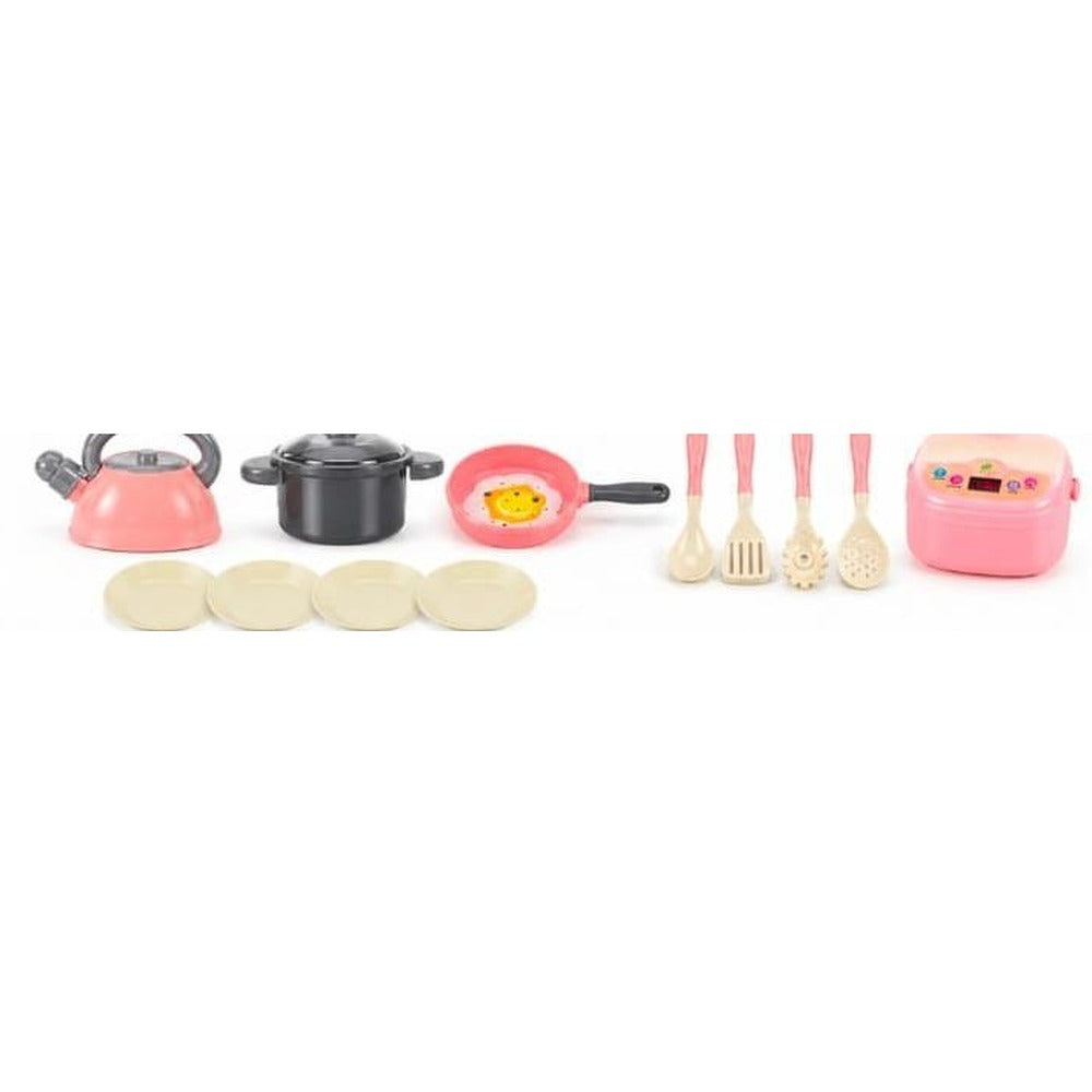 Set de cocina infantil con ollas y horno