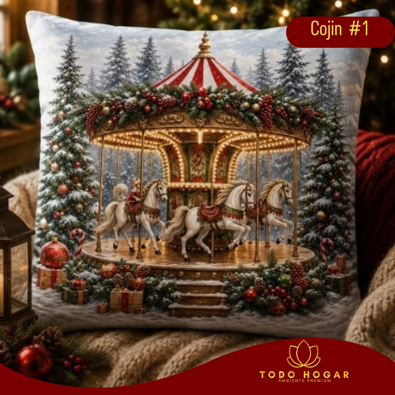 Cojines navideños de 45 x 45 cm