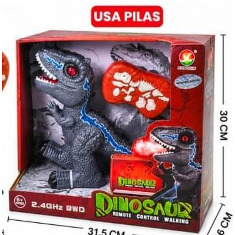 Dinosaurio rex a control remoto que camina y ruge