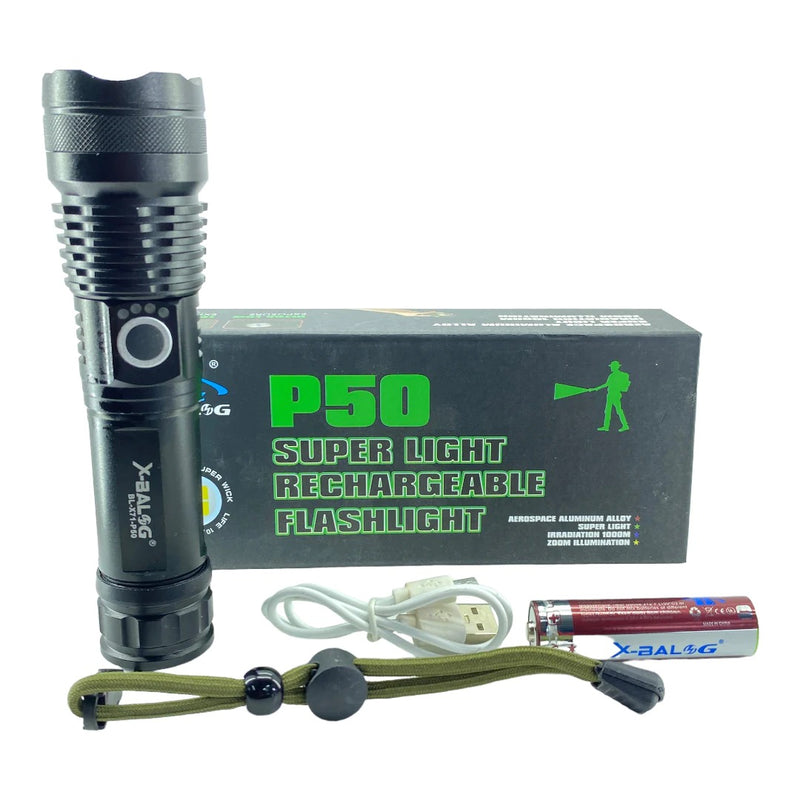 Linterna táctica recargable P50 VTR-195
