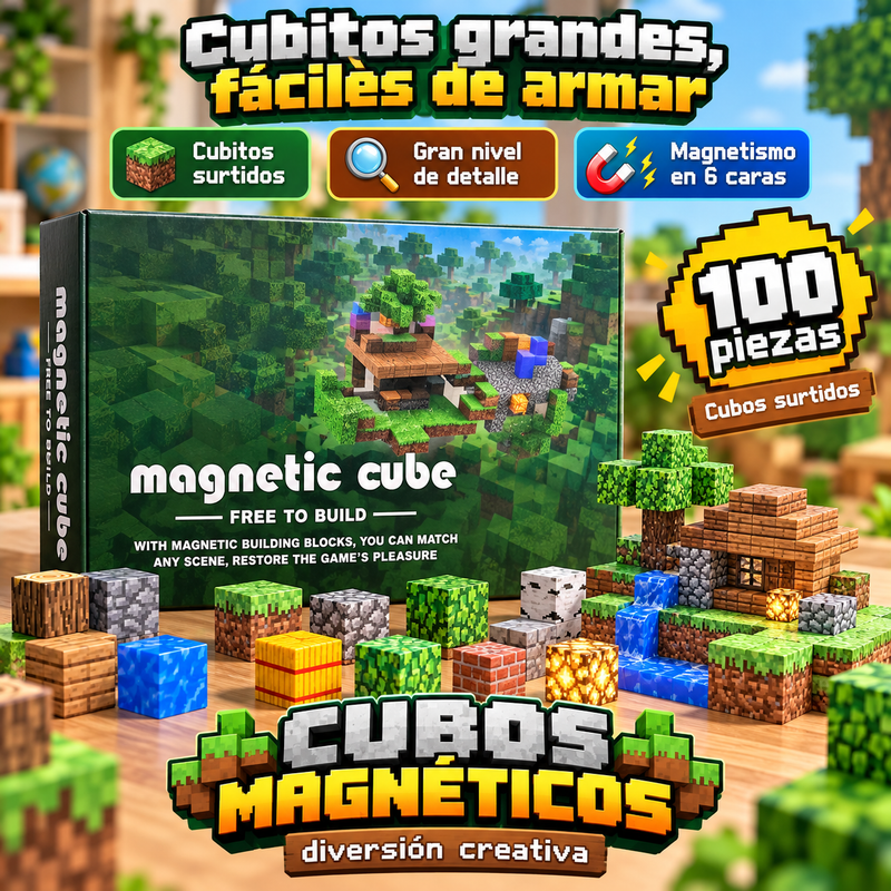 Set magnético Aventura Minecraft de 100 piezas