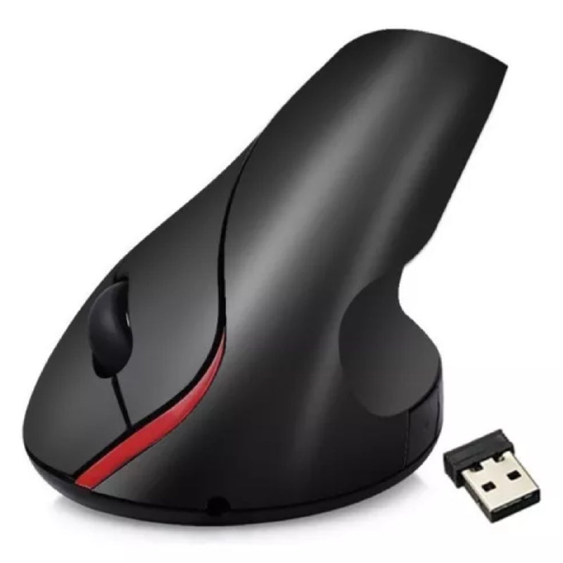 Mouse inalámbrico vertical recargable de 2400 DPI
